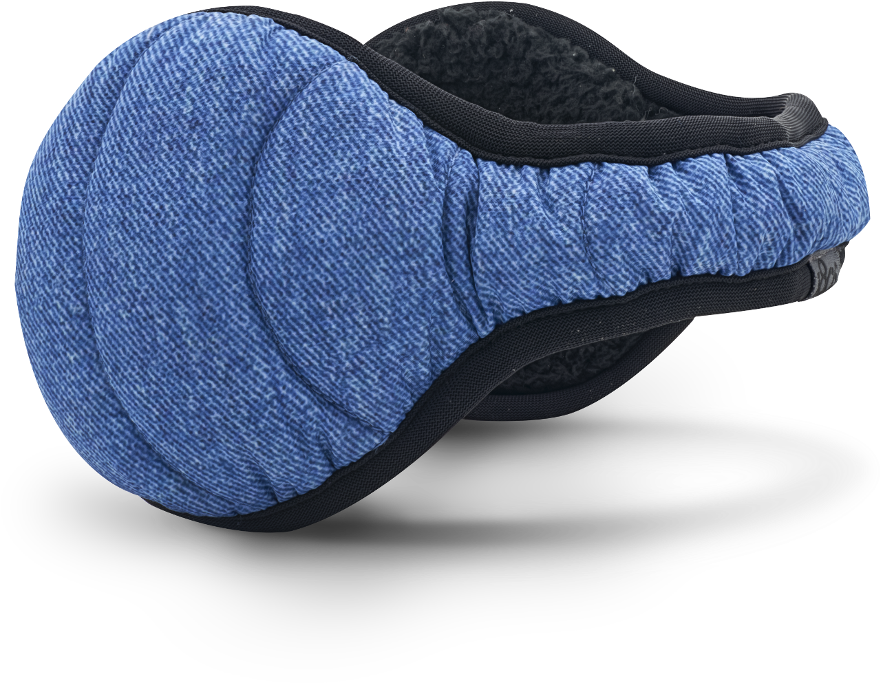 Sherpa Fur Lining Ear Warmer Men Denim - Suede (1500x1500), Png Download