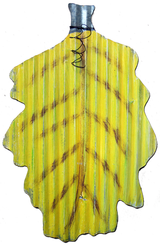 Yellow Leaf - Glass Bottle (522x800), Png Download