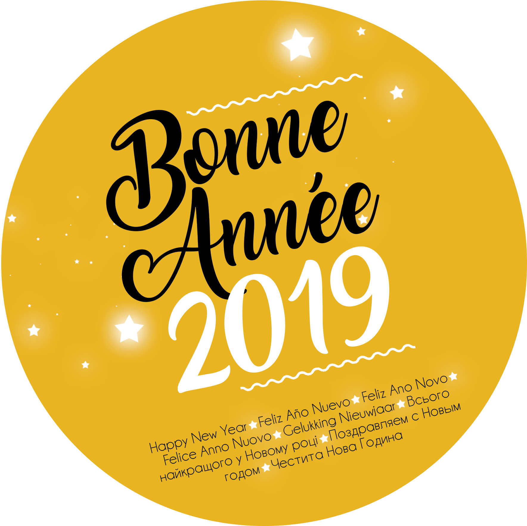 Bonne Année 2019 Page - Circle (1772x1772), Png Download