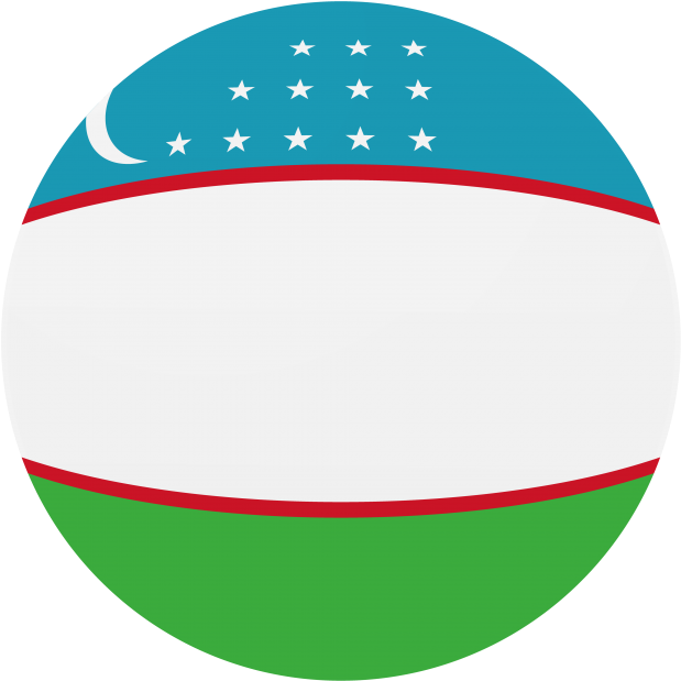 Uzbekistan Round Flag - Circle (866x650), Png Download