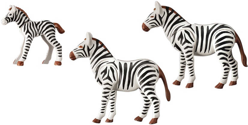 Playmobil Zebra Family - Zebra Family Clipart (940x658), Png Download