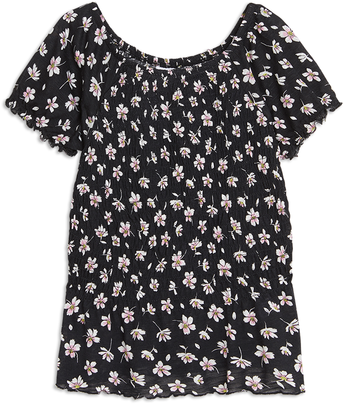 Top With Smock Black - Dywan W Marokańską Koniczynę (888x888), Png Download