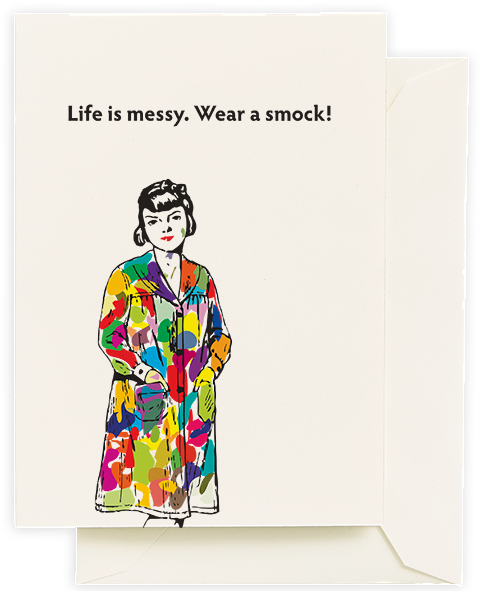 Wear A Smock Card Off The Wagon Shop - Modern Art (600x600), Png Download
