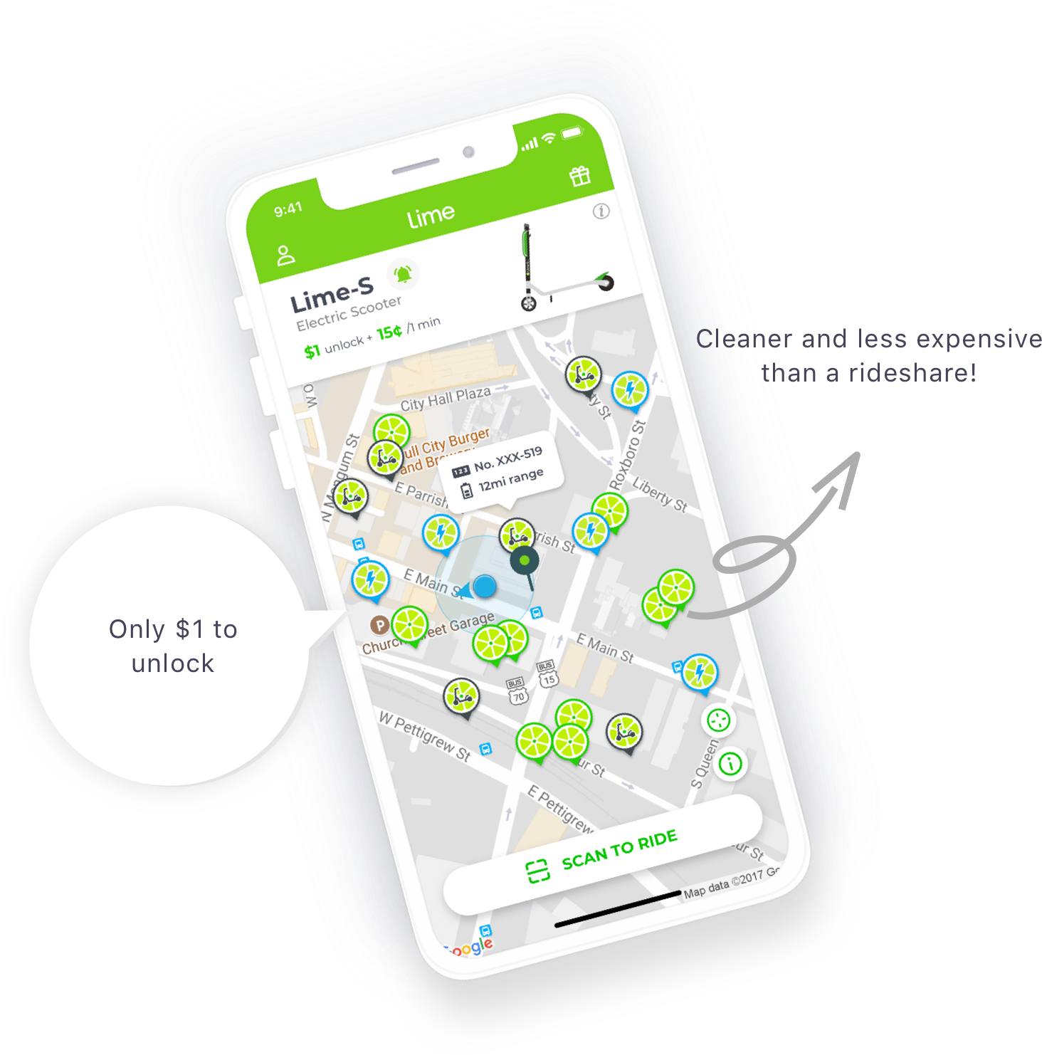 How To Lime - Limebike App (1464x1482), Png Download