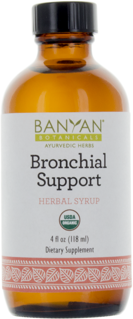 Bronchial Support Herbal Syrup - Banyan Botanicals (1000x1090), Png Download