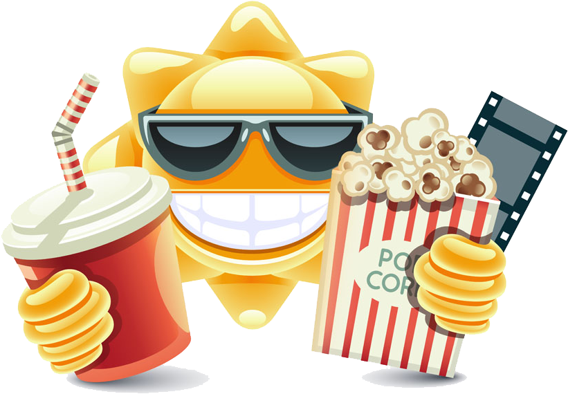 Popcorn Sun Coca-cola Cinema Download Hd Png Clipart - 爆 米花 可樂 (1000x707), Png Download