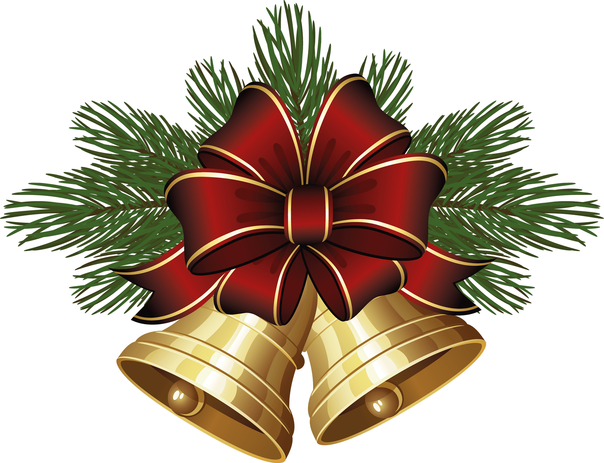 Christmas Bells - Santa Claus Bell Png (2000x1533), Png Download