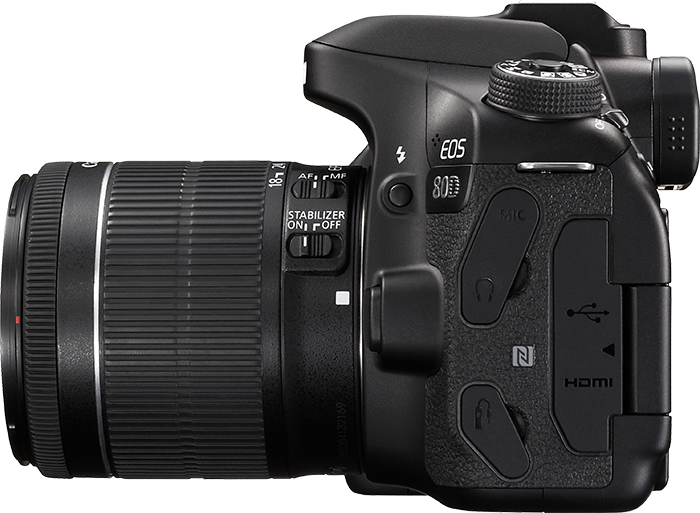 Download Canon 80d Dslr Camera Png Transparent Images - Canon Eos 80d 18 55mm (700x513), Png Download