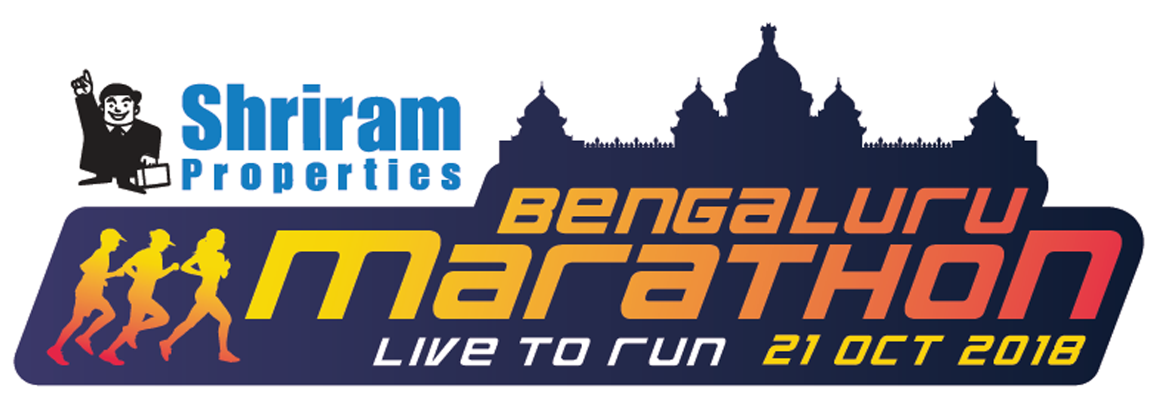 Logo - Shriram Properties Bengaluru Marathon 2018 (2385x819), Png Download