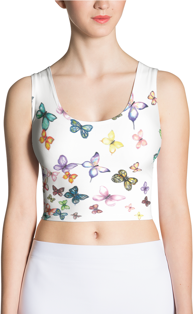 Butterfly Swarm Women's Sublimation Cut & Sew - Top (1000x1000), Png Download