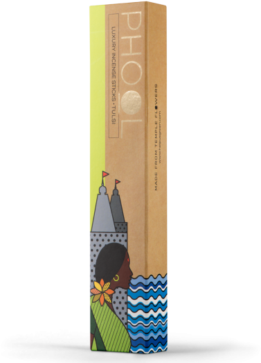 Phool Tulsi Organic Incense Sticks, - Door (540x720), Png Download