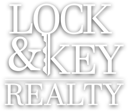 Lock & Key Realty - Black-and-white (1200x400), Png Download