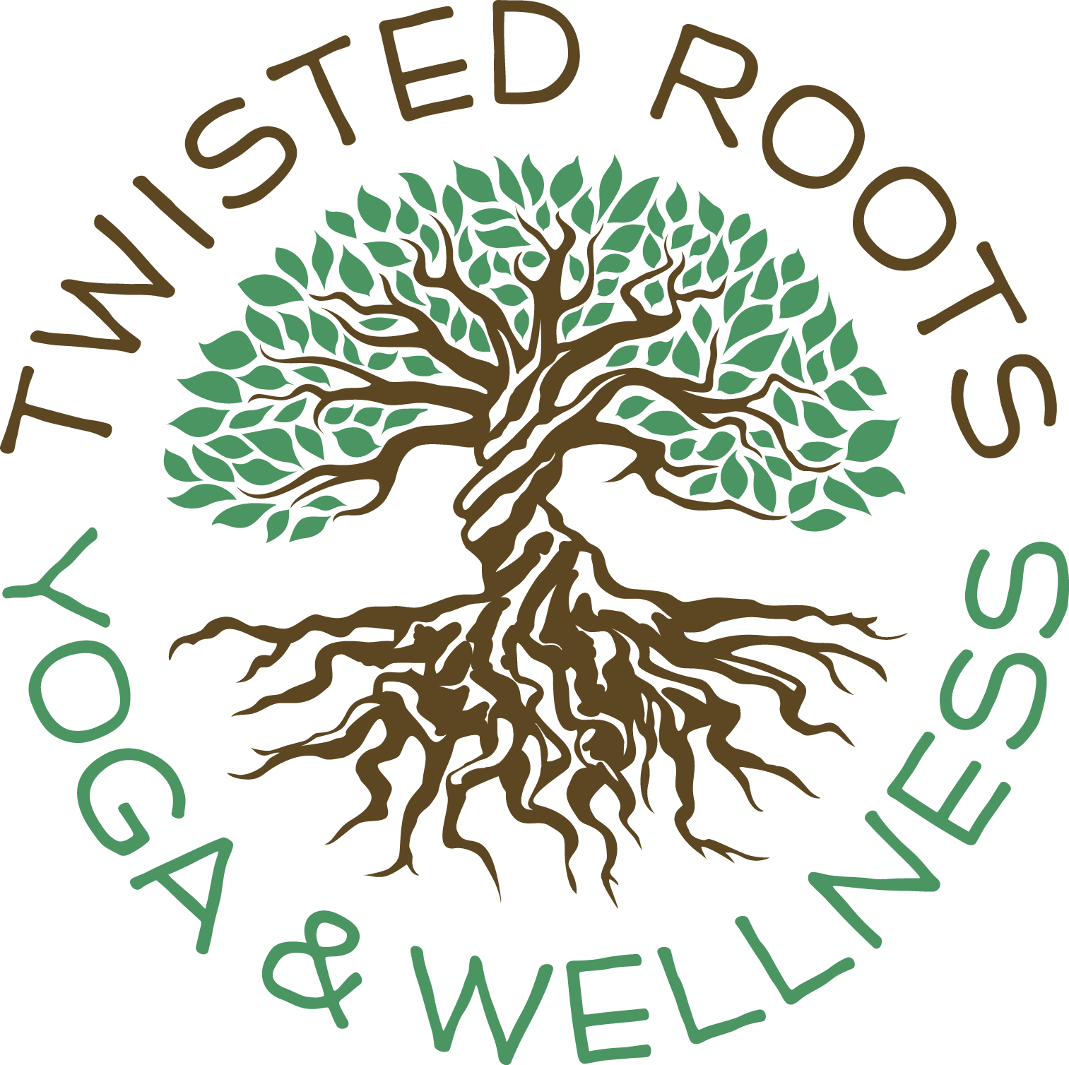 Twisted Roots Yoga (1513x1508), Png Download