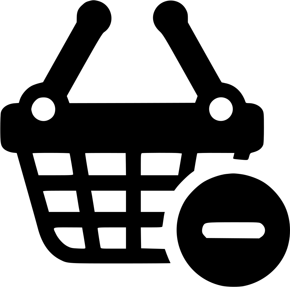 Basket Shopping Minus Delete Shopping Empty Comments (981x972), Png Download
