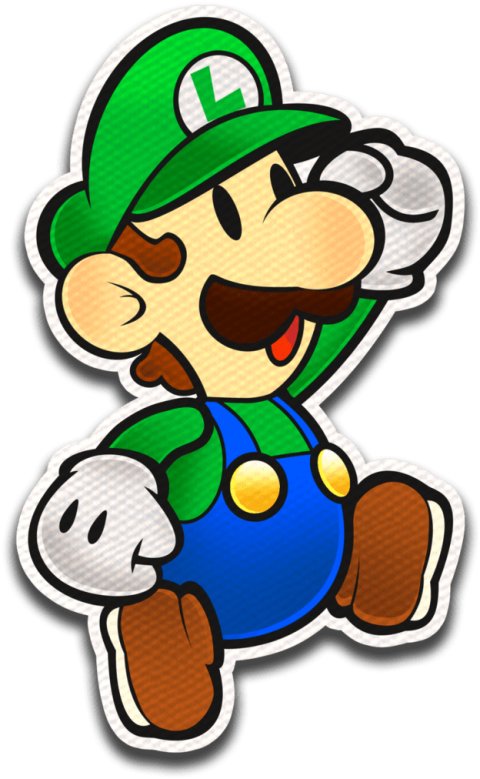 Free Png Download Paper Luigi Color Splash Png Images - Paper Mario And Luigi (480x779), Png Download