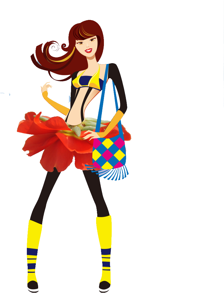 Shopping Clip Art Girls Transprent Png Free - 2011 (1024x1051), Png Download