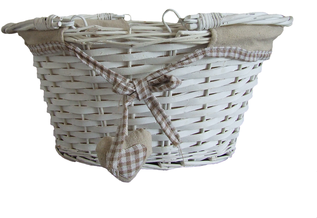 White Wicker Basket - Storage Basket (1280x960), Png Download