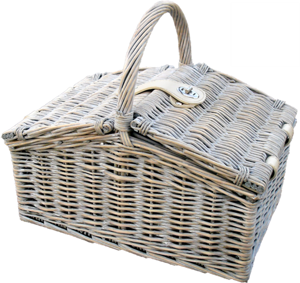 Full Buff Willow With Wash Finish And Leatherette Hinges, - Wicker (1000x940), Png Download