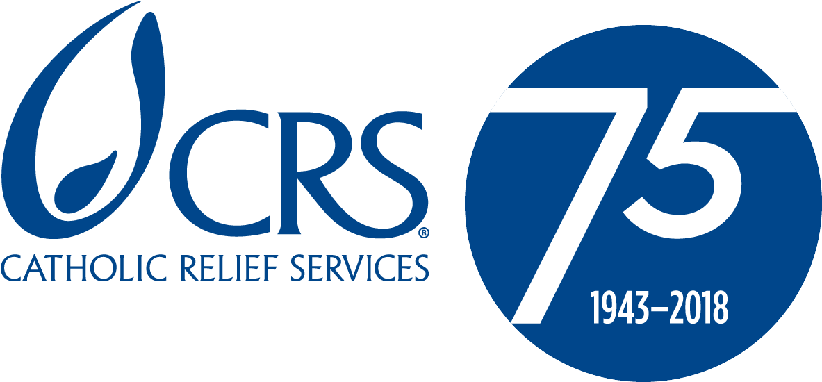 75th Crs Lock-up Crs Blue Logo - Catholic Relief Services Logo (1193x549), Png Download