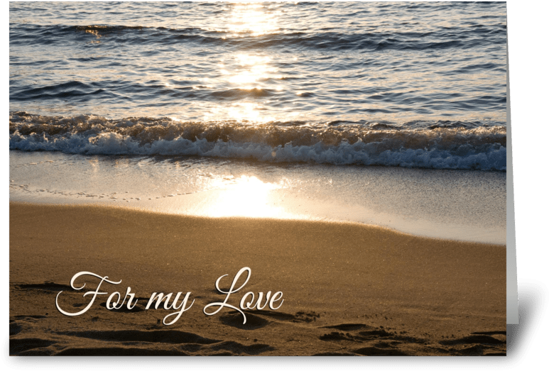 Happy Anniversary Beach At Sunset Greeting Card - 50th Birthday Beach Party Invitations (848x698), Png Download