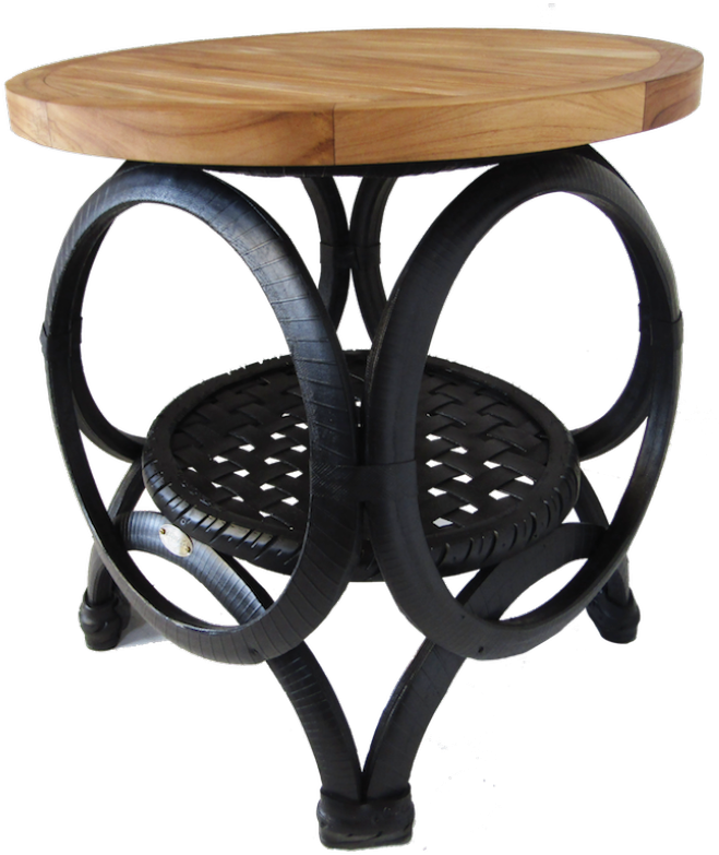 01 Teak Tyre High Tea Table Round - Outdoor Table (960x960), Png Download