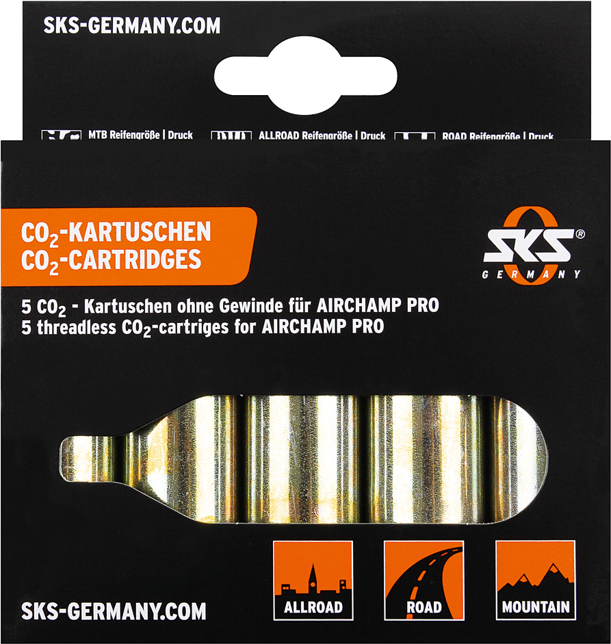 Co2-cartridges 16 G No Thread - Sks Co2 Pump Airchamp Pro Bike Pump (1000x1000), Png Download