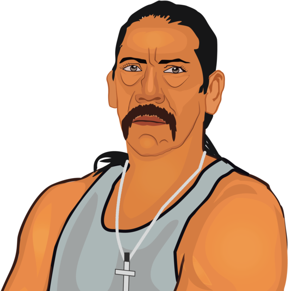 Danny Trejo Mexican Actor - Cartoon (800x600), Png Download