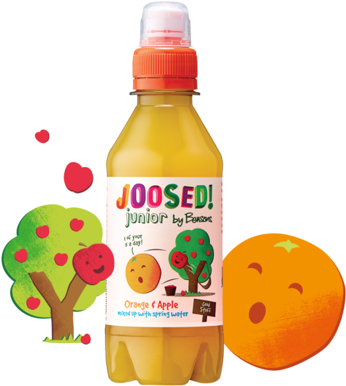 Orange And Apple - Plastic Bottle (579x639), Png Download
