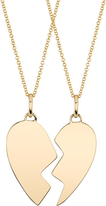 Gold Best Friend Heart Pendant Set - Locket (750x750), Png Download