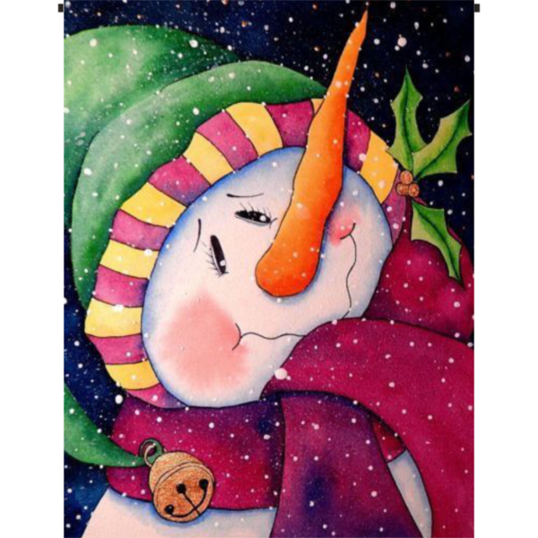 Snowman In The Green Hat Garden Flag - Snowman 5d Painting (600x600), Png Download