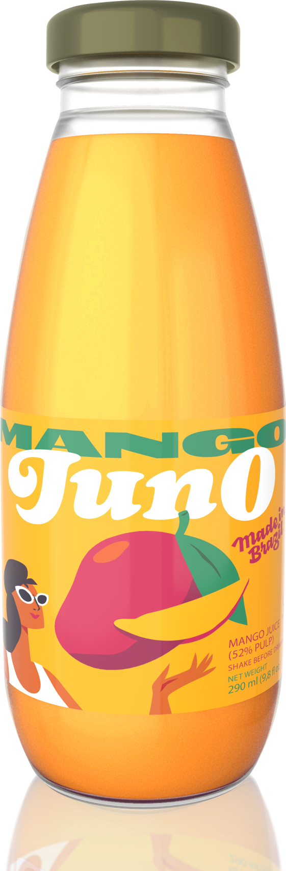 Mango Juice - Orange Drink (561x1708), Png Download