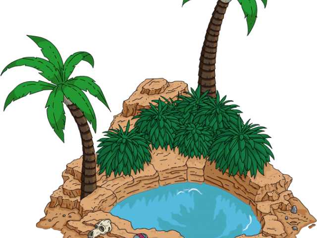 Oasis Clipart Coconut Tree - Illustration (640x480), Png Download