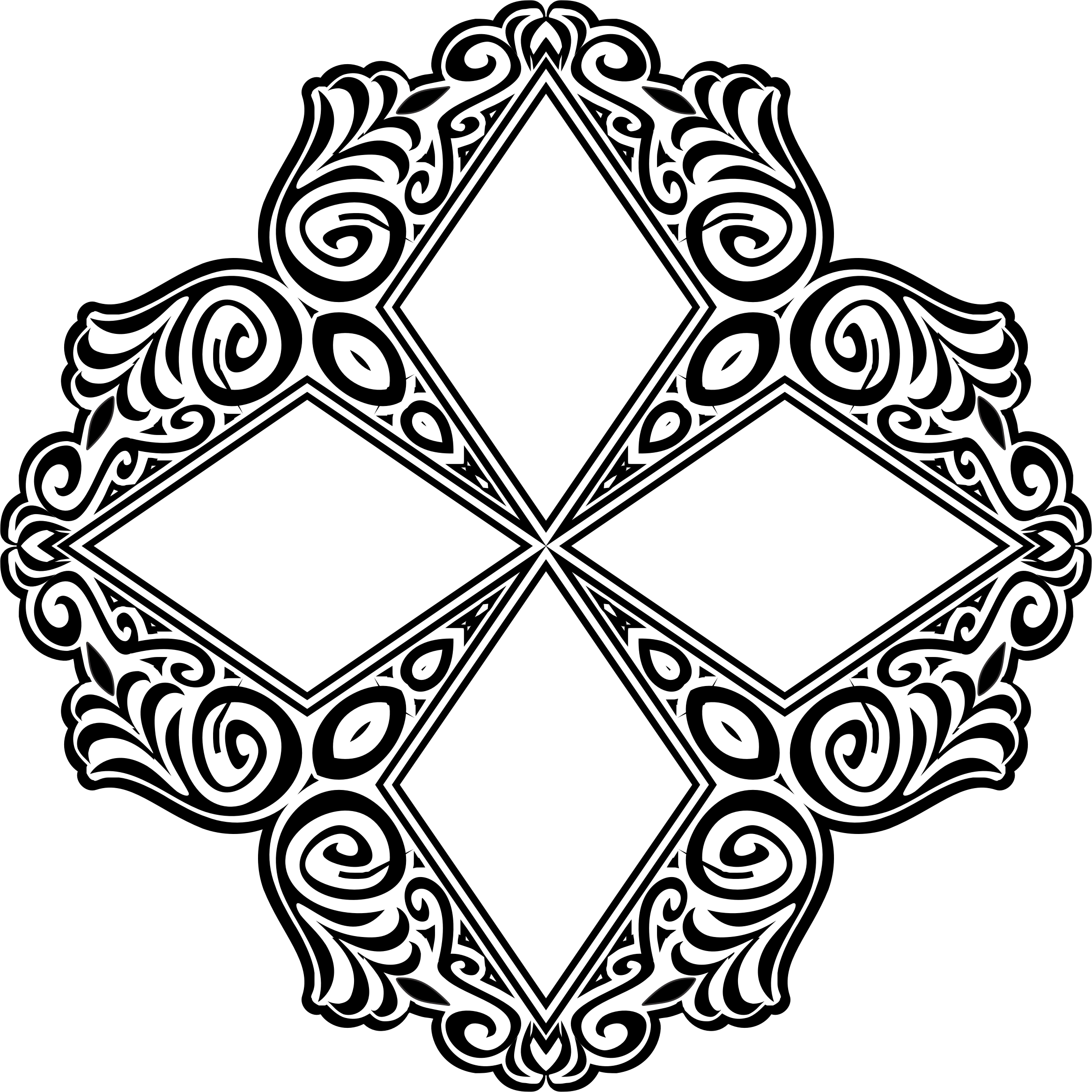 This Free Icons Png Design Of Abstract Black Frame (2332x2332), Png Download