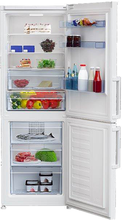 Beko Cfp1675w 175x60cm Freestanding Fridge Freezer - Beko 60 40 Fridge Freezer (740x740), Png Download