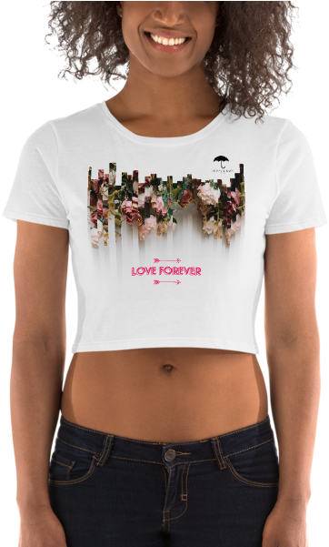 Women's Crop Tee Love Forever By Moon & Rain - Crop Top (600x600), Png Download