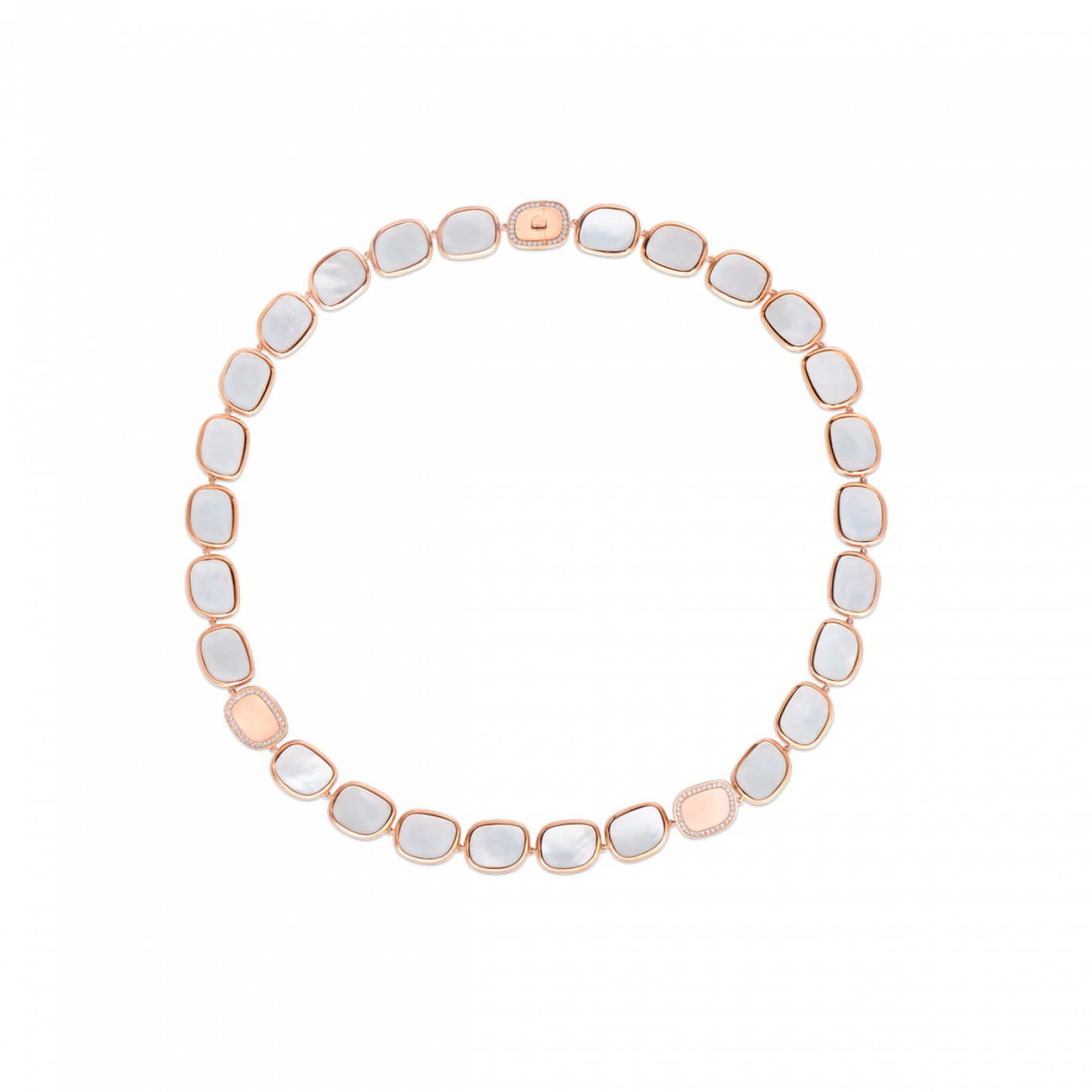 Roberto Coin Necklace With Mother Of Pearl And Diamond - Chain (1410x1800), Png Download