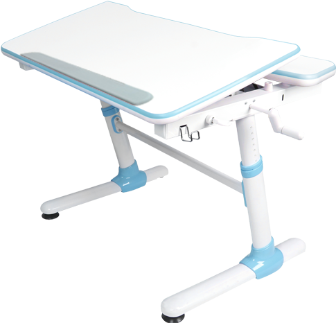 Ergostars Study Desk Es-8501 Blue Right Side - End Table (555x555), Png Download