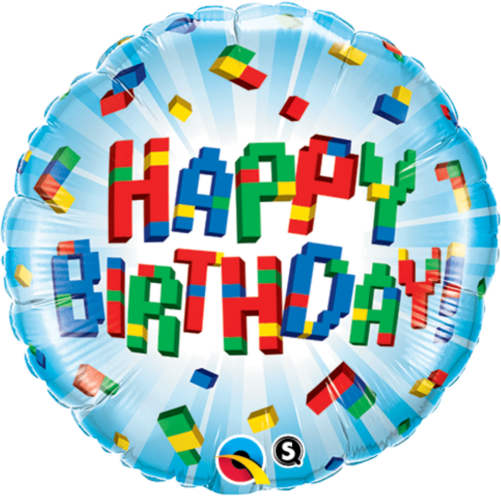 Happy Birthday Lego Foil Balloon - Lego Birthday Balloons (1000x1000), Png Download