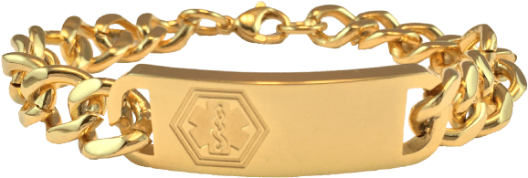 Custom Classic Gold - Bracelet (600x695), Png Download