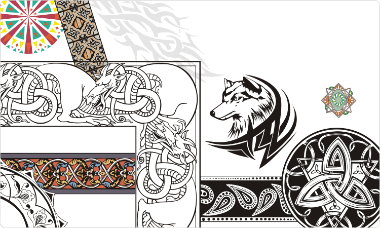 Decorations, Tattoos And Celtic Clipart - Кельтские Узоры Вектор Png (750x450), Png Download