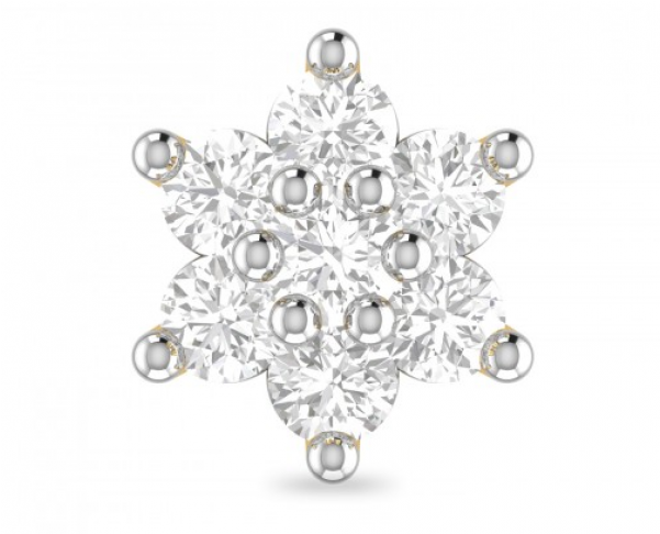 07 Cts Gold And Diamond Nose Pin-31 - Pendant (600x600), Png Download