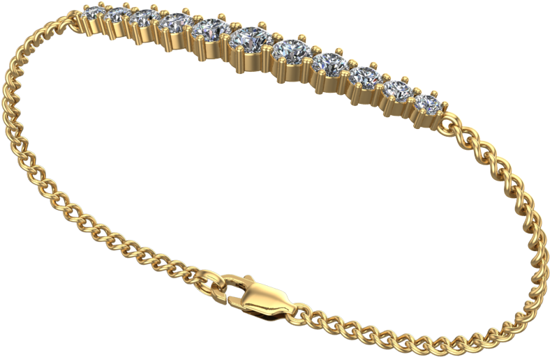 Libra 18k Gold Bracelet - Chain (1024x768), Png Download