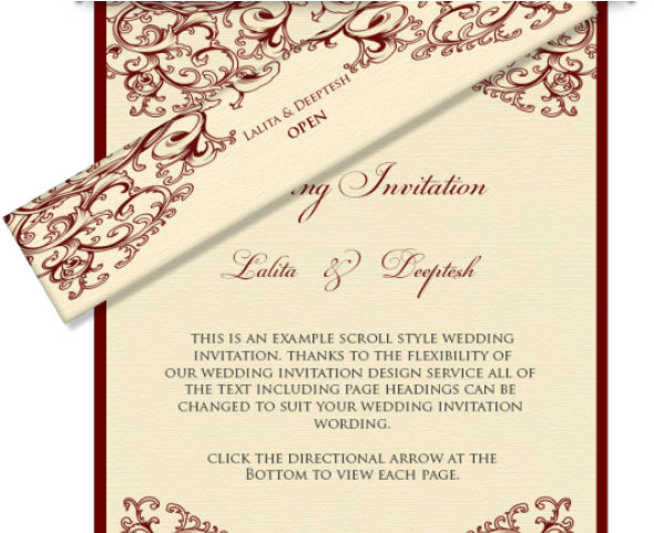 Calligraphy Clipart Marriage Card - Vintage (640x480), Png Download