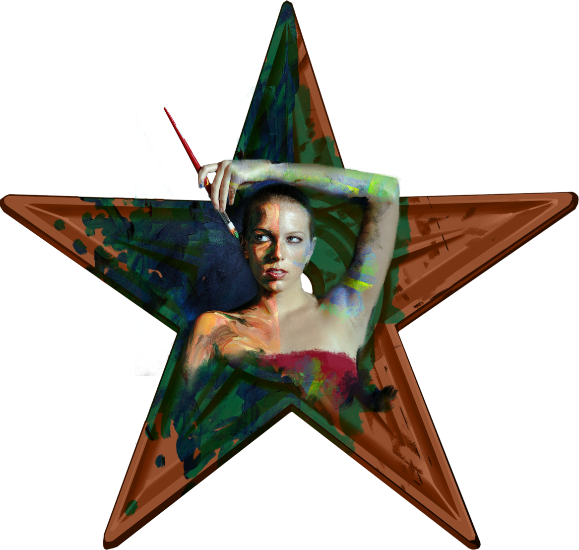 Artsy Lady Barnstar - Brilliant Idea (1167x1108), Png Download