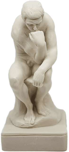 Pensatore Di Rodin, The Thinker By Rodin - Figurine (1024x768), Png Download