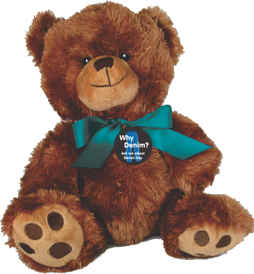 Teal Ribbon 10" Plush Teddy Bear - Teddy Bear (847x913), Png Download