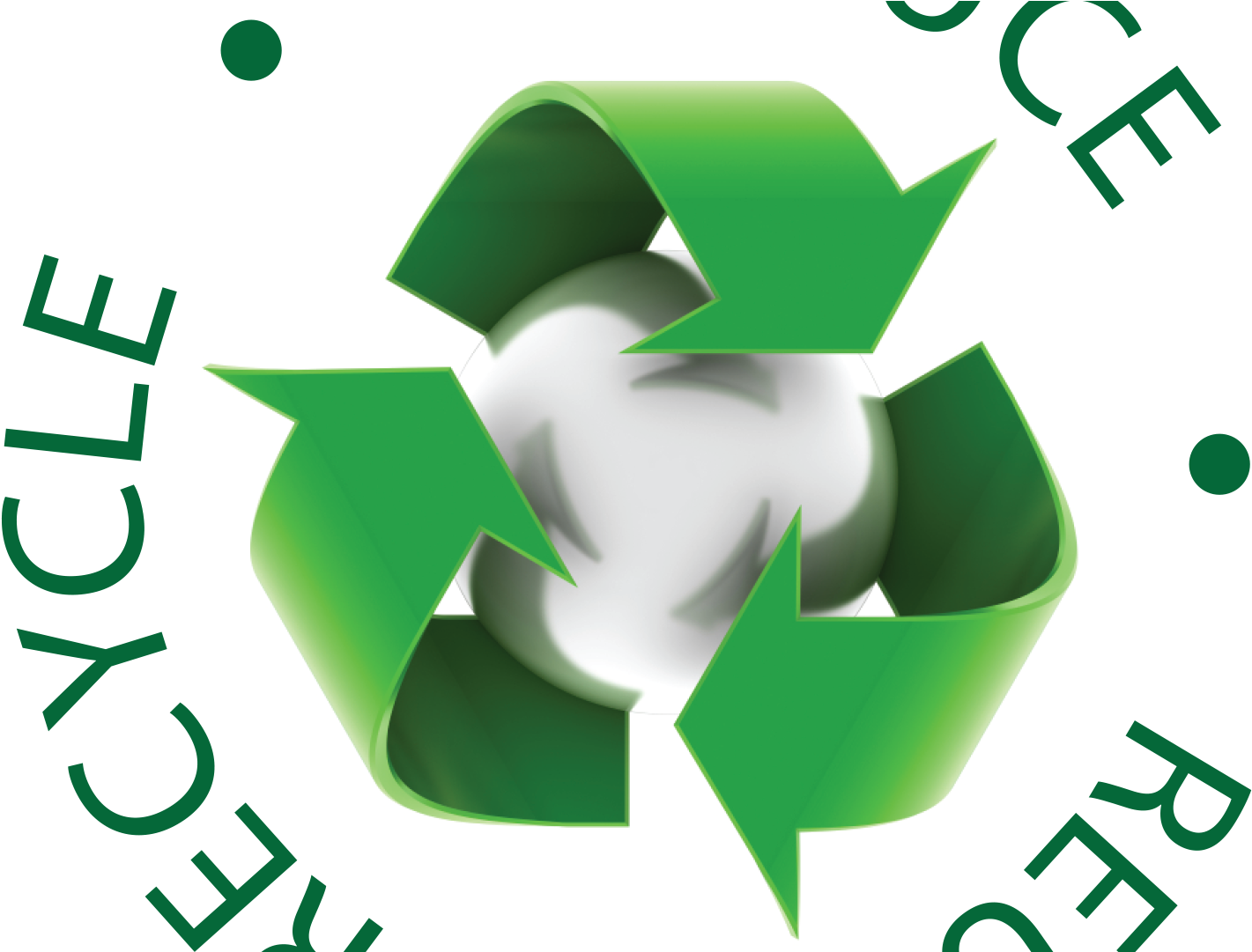 Free Printable Recycling And Garbage Signs To Encourage - Recycle Symbol (1563x1080), Png Download