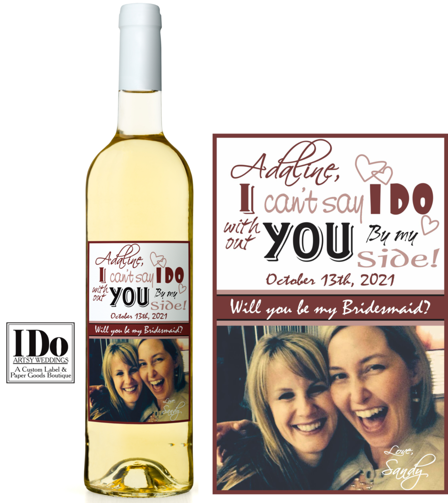 I Can't Say I Do Artsy Wine Labels - Wine Bottle (912x1024), Png Download