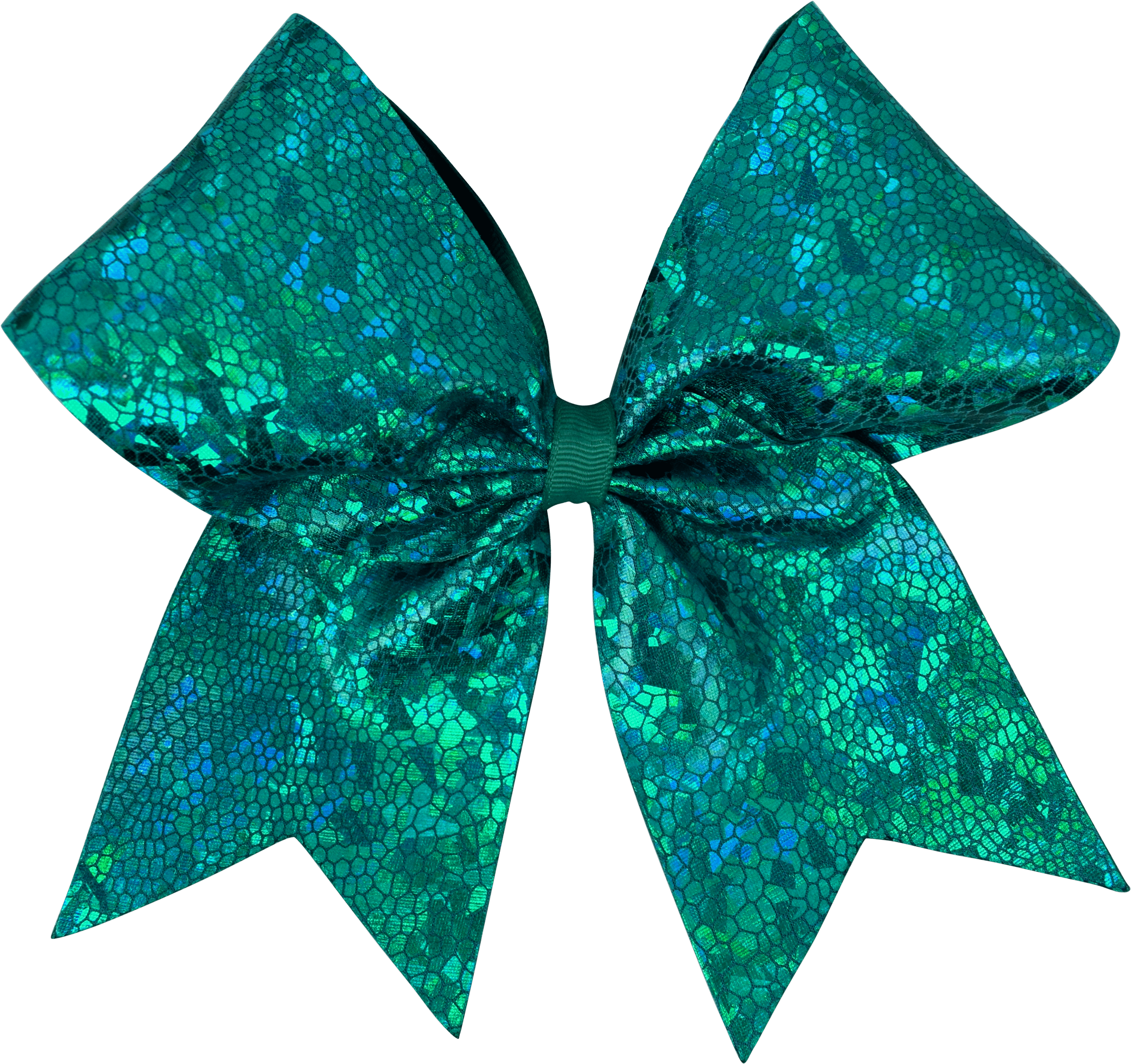 Teal Cracked Ice I Love Cheer® Hair Bow - Gift Wrapping (4000x4000), Png Download