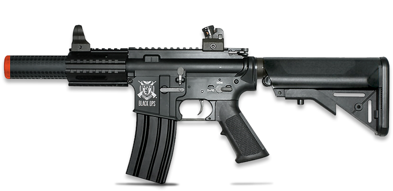 Black Ops Sr4 Airsoft Rifle - M4 Sd Full Metal (1024x571), Png Download